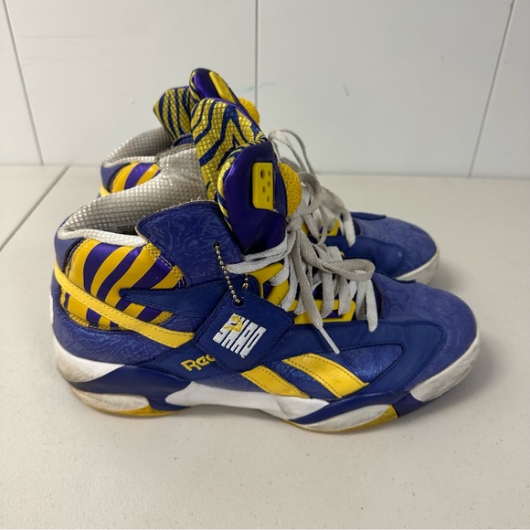 Reebok Shaq Attaq LSU Tigers Men's Pump Sneakers - Size 12 - Picture 8 of 12